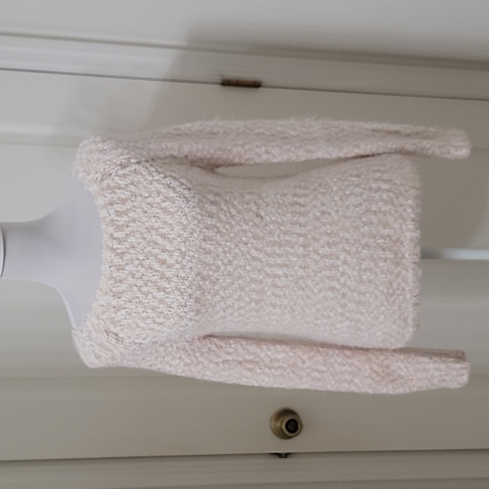 Buffalo David Bitton Size S Peachy-Flesh and Cream Knobby Chunky Sweater, EUC
